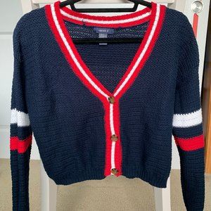 Navy Blue Button Up Sweater